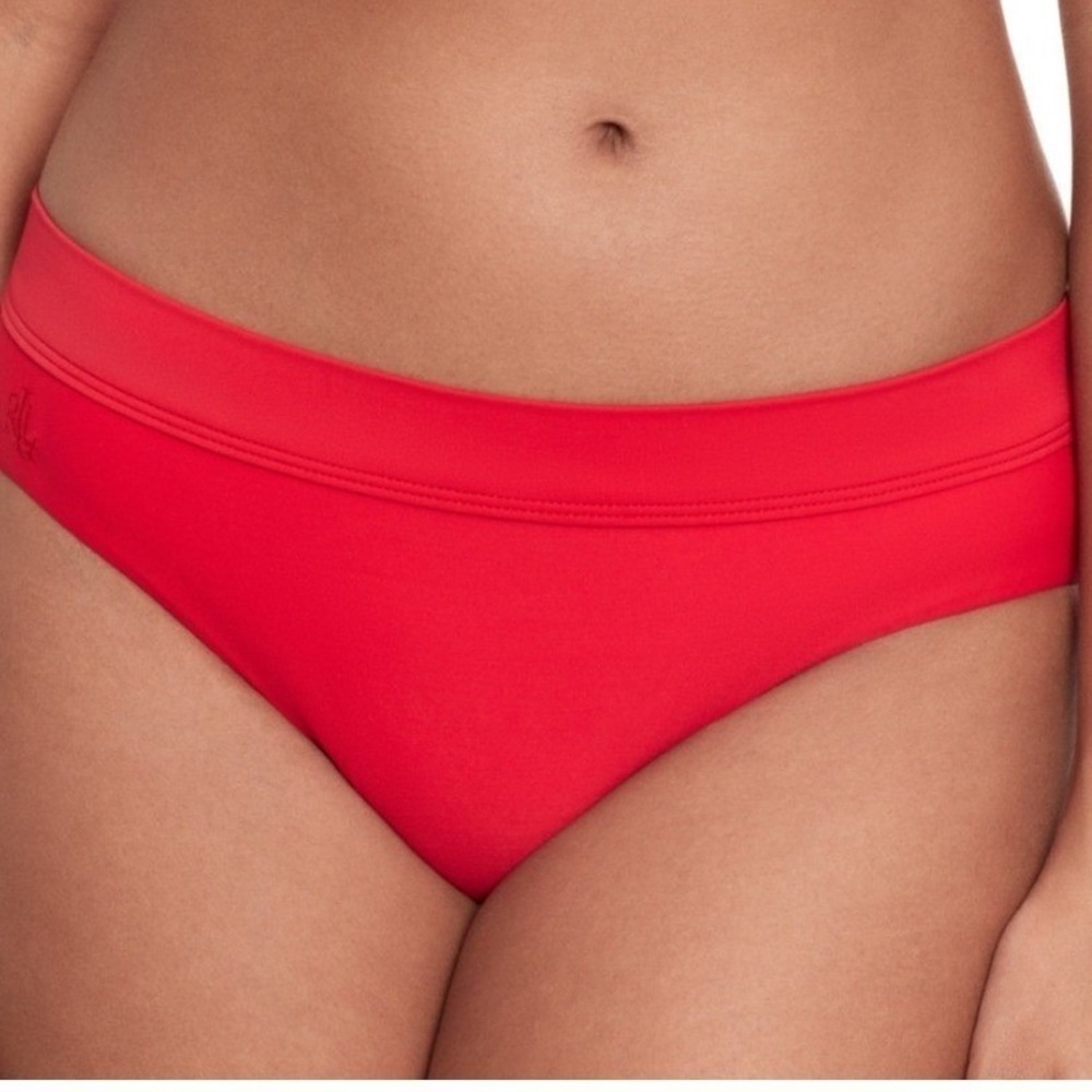Lauren Ralph Lauren Bikini Bottom Womens 16 Red Swim Brief 20401155 NWT MSRP $65